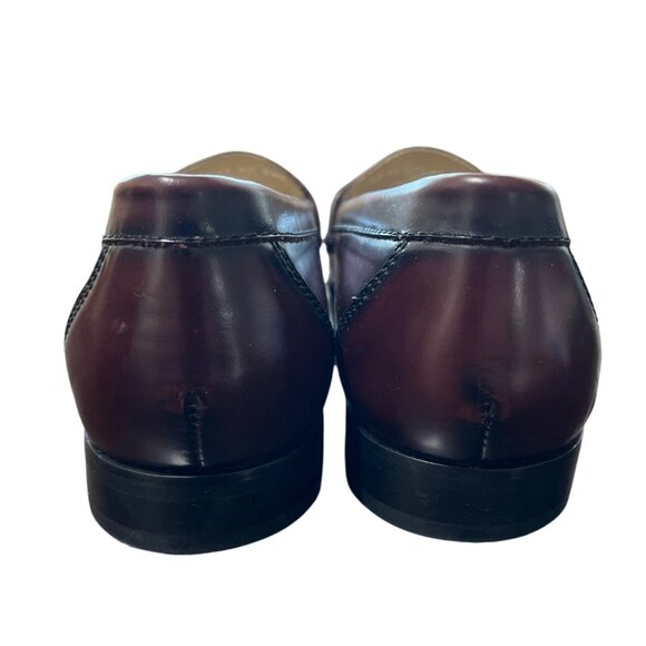 GH Bass Mens Tassel Loafers Brown Burgundy Leather Size 9.5 NEW - Picture 7 of 10